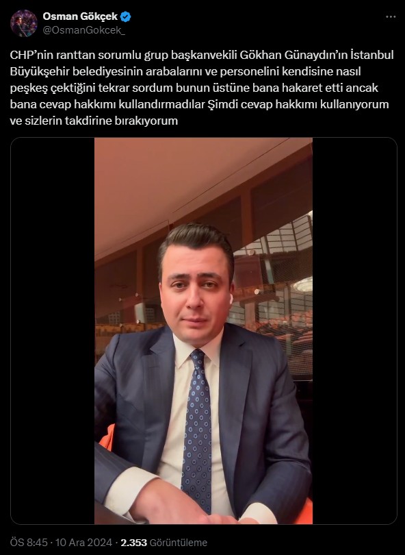 Osman Gökçek'ten CHP'li Gülizar Biçer Karaca'ya sert sözler! 'Sen olmuşsun bir maşa'